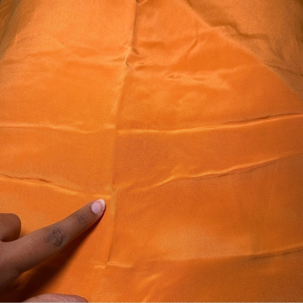 Hugo Buscati Silk Vibrant Orange Mini Skirt Size 10 - Picture 12 of 12